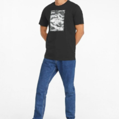 Puma Box Logo Camo Erkek Tişört